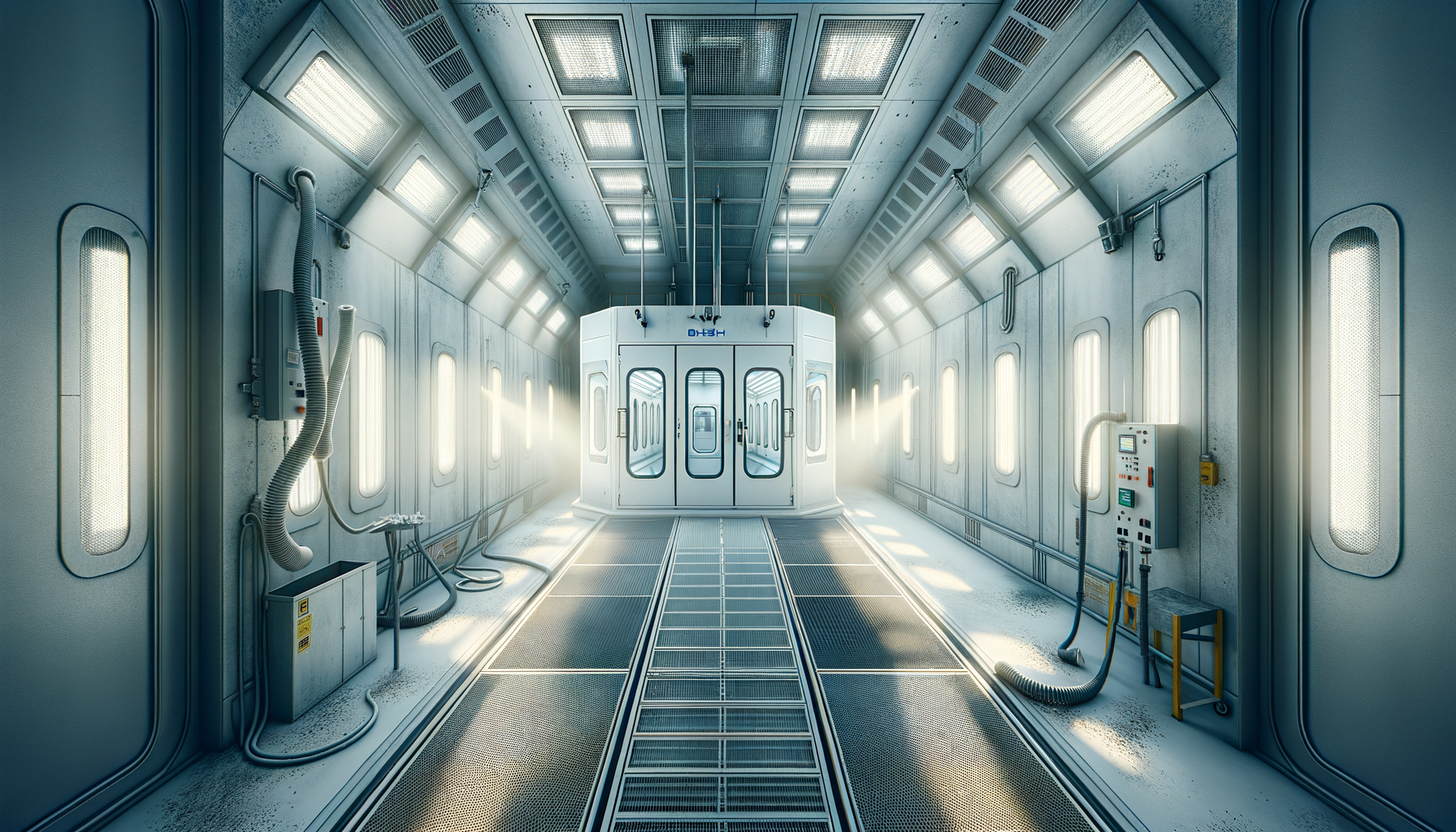 Safe, environmentally conscious, and labor-saving, the paint booth enhances work efficiency.